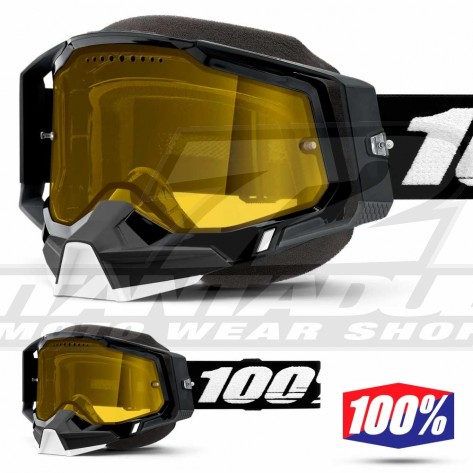 100% Maschera THE RACECRAFT Derestricted - Lente Trasparente