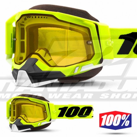 100% Maschera THE RACECRAFT Derestricted - Lente Trasparente