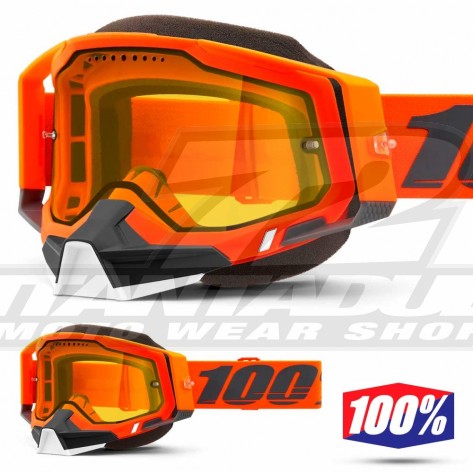 100% Maschera THE RACECRAFT Derestricted - Lente Trasparente