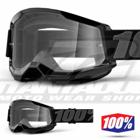 100% Maschera THE RACECRAFT Derestricted - Lente Trasparente