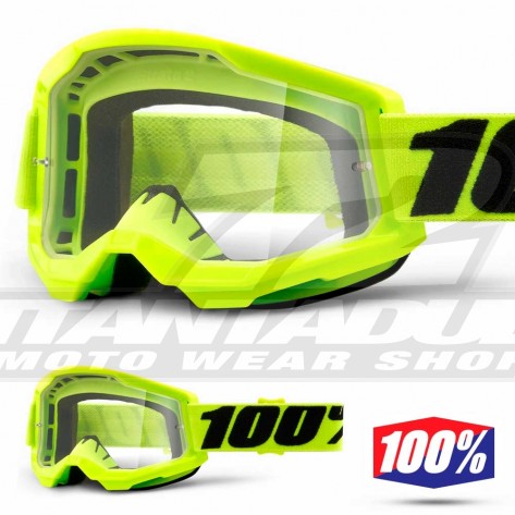 100% Maschera THE RACECRAFT Derestricted - Lente Trasparente