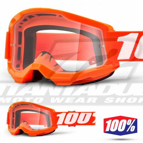 100% Maschera THE RACECRAFT Derestricted - Lente Trasparente