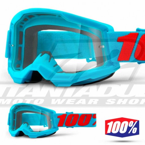 100% Maschera THE RACECRAFT Derestricted - Lente Trasparente
