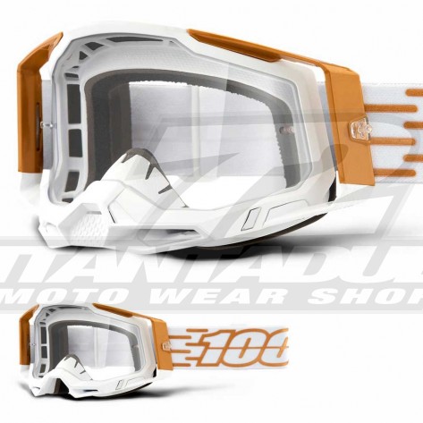 100% Maschera THE RACECRAFT Derestricted - Lente Trasparente