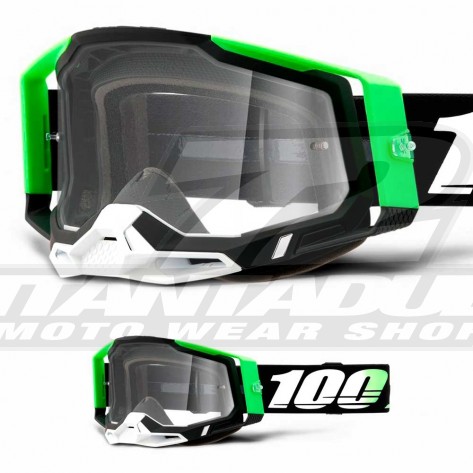 100% Maschera THE RACECRAFT Derestricted - Lente Trasparente