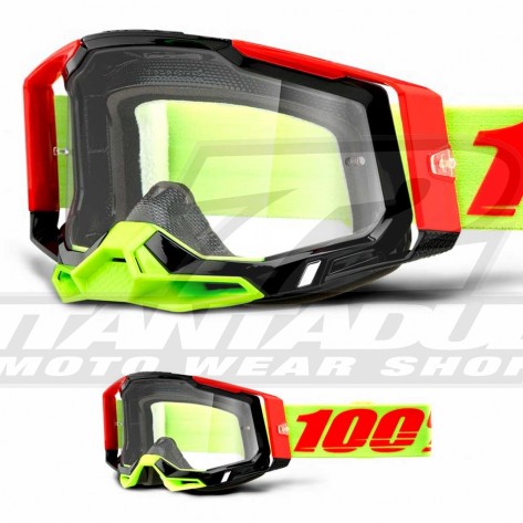 100% Maschera THE RACECRAFT Derestricted - Lente Trasparente