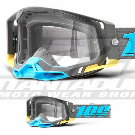 100% Maschera THE RACECRAFT Derestricted - Lente Trasparente