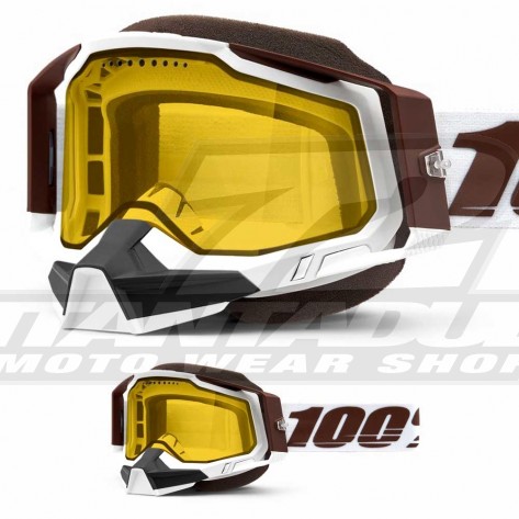 100% Maschera THE RACECRAFT Derestricted - Lente Trasparente