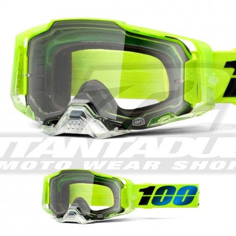 Maschera Cross 100% ARMEGA Koropi - Lente Trasparente - Offerta Online