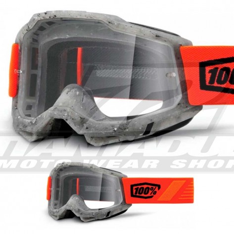 Maschera Cross 100% ACCURI2 Schrute - Lente Trasparente - Offerta Online