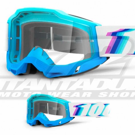 Maschera Cross 100% ACCURI2 Dunder - Lente Trasparente - Offerta Online