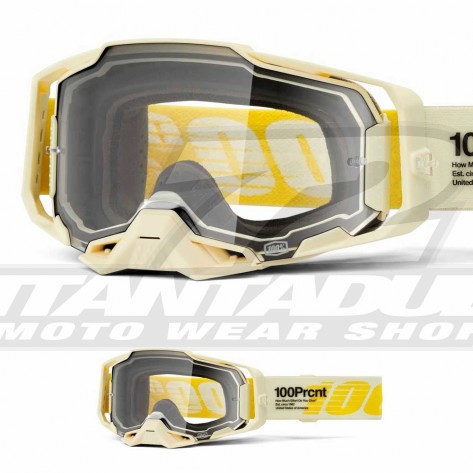 100% Maschera THE RACECRAFT Derestricted - Lente Trasparente