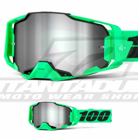 Maschera Cross 100% ARMEGA Koropi - Lente Argento Specchio - Offerta Online