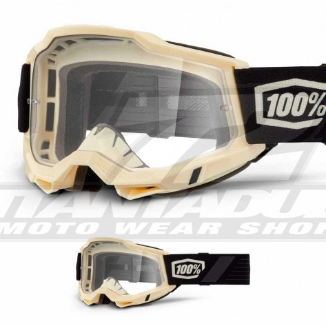 Maschera Cross 100% ACCURI2 Dunder - Lente Trasparente - Offerta Online