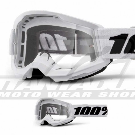 100% Maschera THE RACECRAFT Derestricted - Lente Trasparente