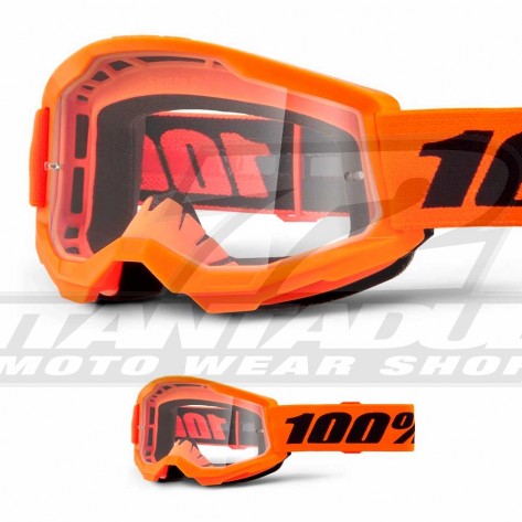 100% Maschera THE RACECRAFT Derestricted - Lente Trasparente