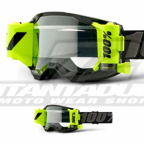 100% Maschera THE RACECRAFT Derestricted - Lente Trasparente