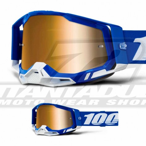 Maschera Cross 100% RACECRAFT2 Arsham - Lente Argento Specchio - Offerta Online