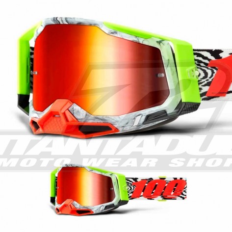 Maschera Cross 100% RACECRAFT2 Arsham - Lente Argento Specchio - Offerta Online