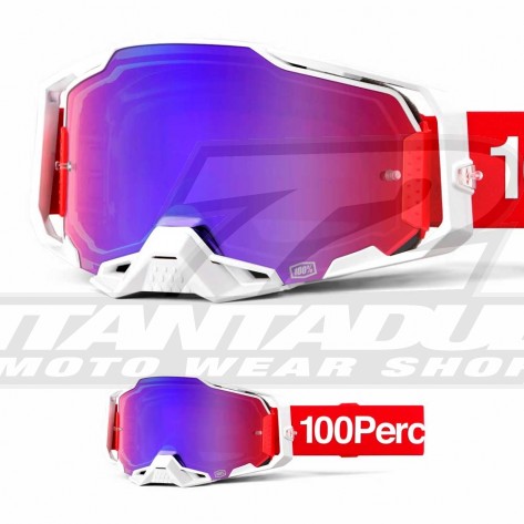 Maschera Cross 100% ARMEGA Koropi - Lente Argento Specchio - Offerta Online