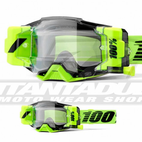 100% Maschera THE RACECRAFT Derestricted - Lente Trasparente