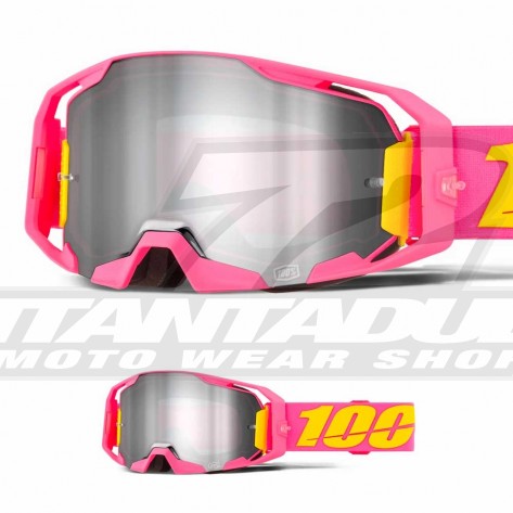 Maschera Cross 100% ARMEGA Koropi - Lente Argento Specchio - Offerta Online
