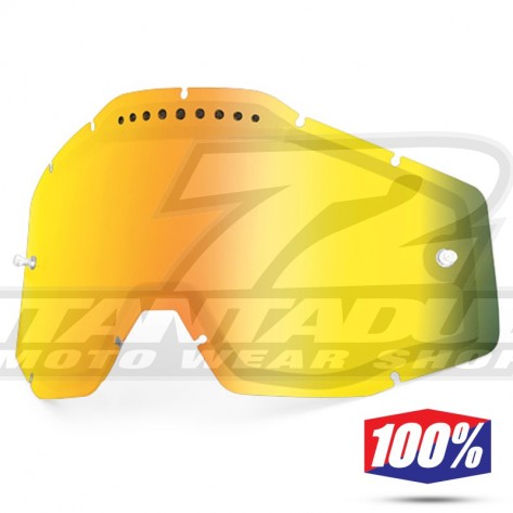 100% Lente Maschere - Doppia Ventilata Oro Specchio