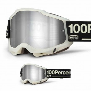 Maschera Cross 100% ACCURI2 Dunder - Lente Rosso Specchio - Offerta Online