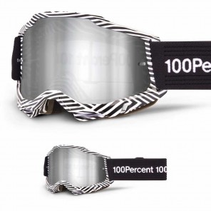 Maschera Cross 100% ACCURI2 Dunder - Lente Rosso Specchio - Offerta Online