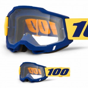 Maschera Cross 100% ACCURI2 Dunder - Lente Trasparente - Offerta Online