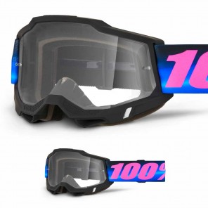 Maschera Cross 100% ACCURI2 Dunder - Lente Trasparente - Offerta Online