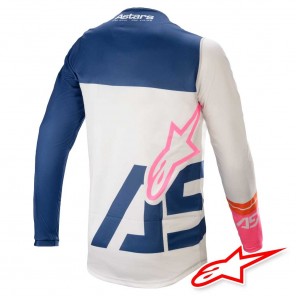 Alpinestars RACER COMPASS Jersey - Off White Navy Pink Fluo