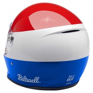 Biltwell LANE SPLITTER Podium Helmet - Red White Blue