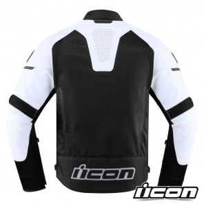 Icon CONTRA2 PERFORATED Leather Jacket - White