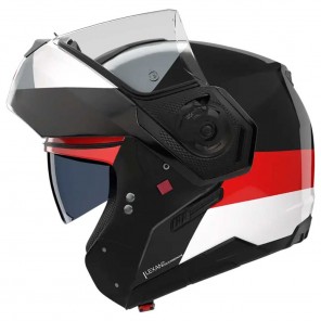 Nolan N90-3 Blocco 353 Helmet - Black Red Anthracite White