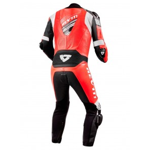 REV'IT! APEX Leather Suit - Neon Red White