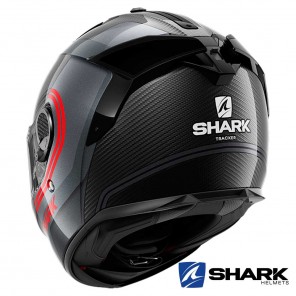 Shark SPARTAN GT CARBON Tracker Helmet - Carbon Anthracite Red