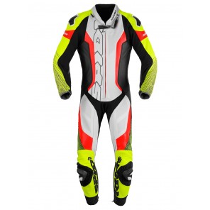 Spidi SUPERSONIC PERF PRO Leather Suit - Black Yellow Fluo