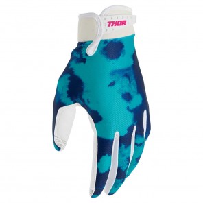 Thor YOUTH LAUNCHMODE BLEACH Gloves - White Aqua