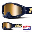 100% THE RACECRAFT Bakken MX Goggles - True Gold Mirror Lens
