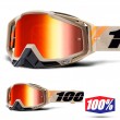 100% THE RACECRAFT Poliet MX Goggles - Red Mirror Lens