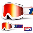 100% THE ACCURI Minima MX Goggles - Red Mirror Lens