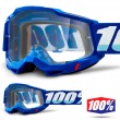 100% ACCURI2 Blue Motocross Goggles - Clear Lens