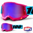 100% ACCURI2 Lefleur Motocross Goggles - Mirror Red Blue Lens