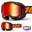100% ACCURI2 SNOW Chicago Snowmobile Goggles - Mirror Red Vented Dual Lens