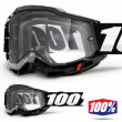 100% ACCURI2 ENDURO Black Motocross Goggles - Clear Dual Lens