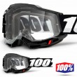100% ACCURI2 OTG Black Motocross Goggles - Clear Lens