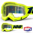 100% ACCURI2 YOUTH Fluo Yellow Motocross Goggles - Clear Lens