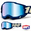 100% ACCURI2 YOUTH Deepmarine Motocross Goggles - Mirror Blue Lens