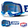100% RACECRAFT2 Blue Motocross Goggles - Clear Lens